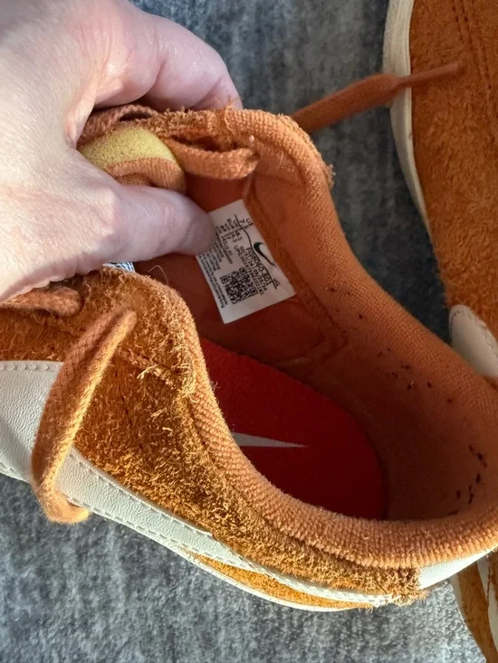 Nike Blazer Low ‘77 Vintage Orange Suede Low-Top Sneakers Womens 7.5 - Picture 7 of 9